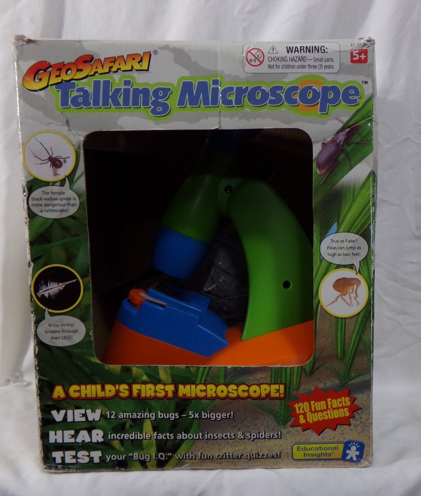 2002 GEOSAFARI TALKING MICROSCOPE W/ SLIDES/MICRO DATA BANK EDUCATIONAL INSIGHTS