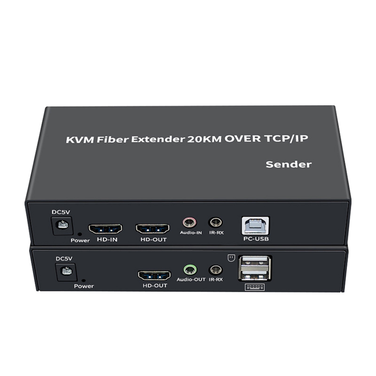 Single Mode HDMI KVM Extender to Fiber Transceiver Support USB Mouse Keyboard