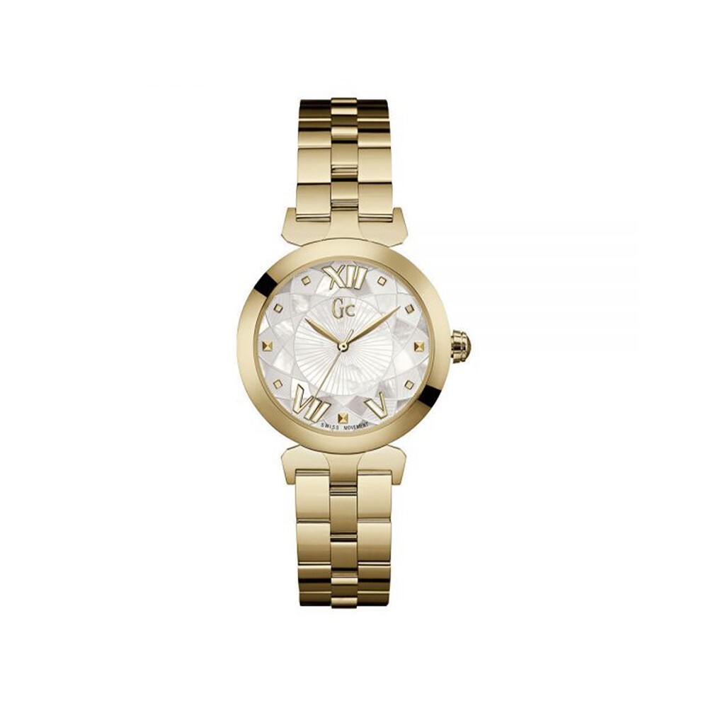 Guess Collection yellow Gold Tone swiss LadyBelle roman Women's Watch Y19003L1