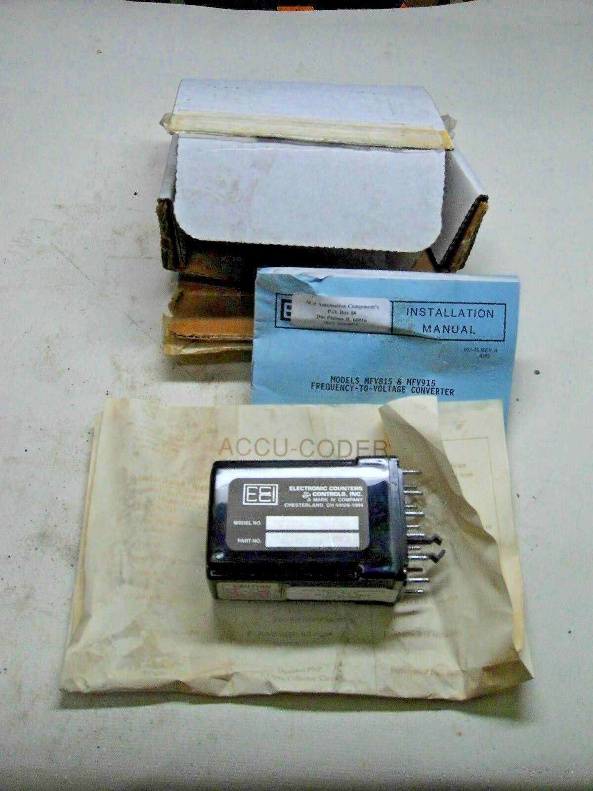 1 ELECTRONIC COUNTERS & CONTROLS MFV915 COUNTER
