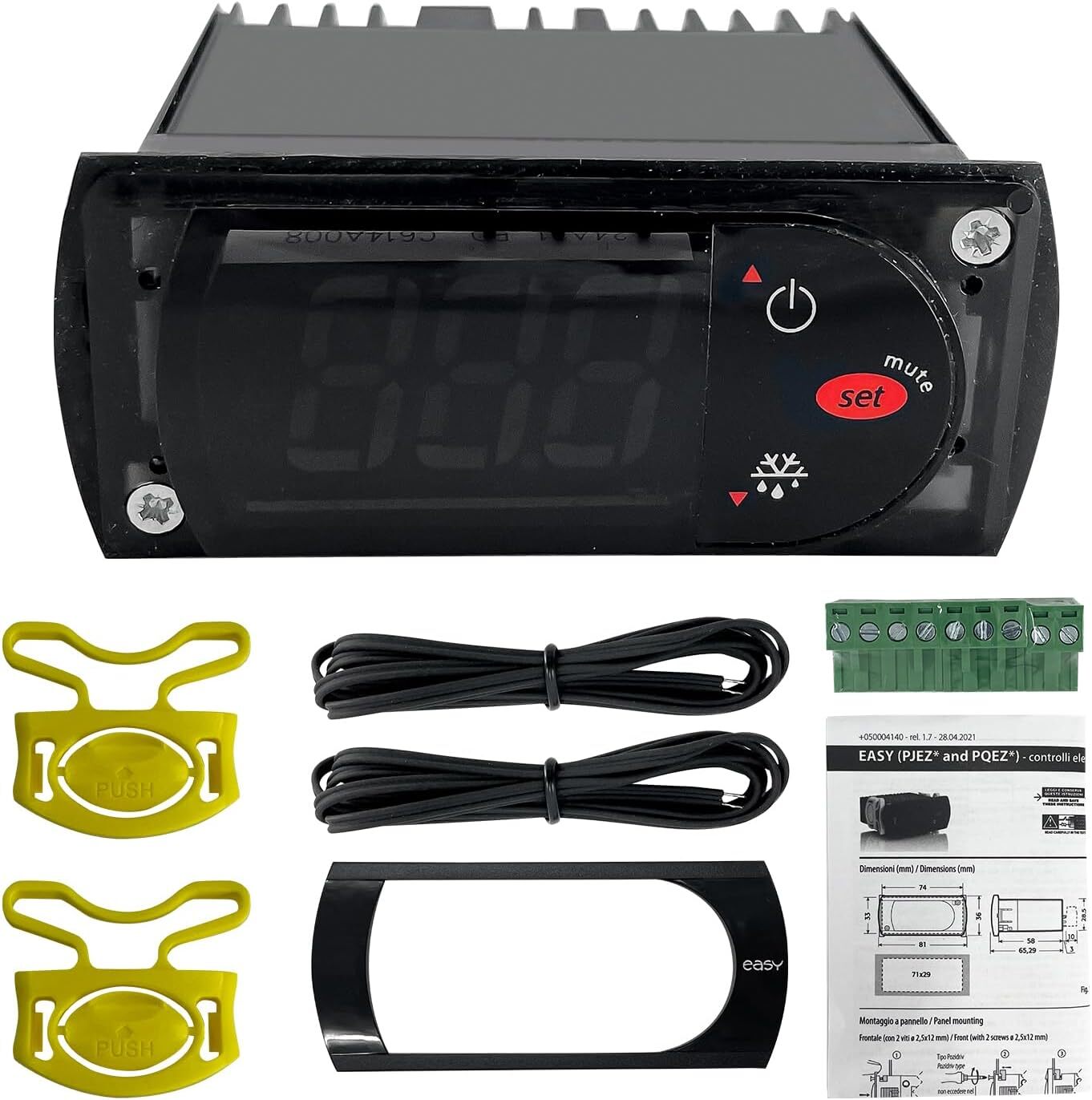 CAREL PJEZSNP010 230V/50-60Hz Digital Temperature Thermostat Controller + Probes