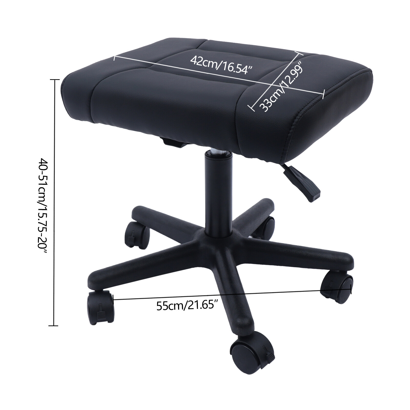 Adjustable Rolling Footrest with Wheels for Comfort and Posture Support