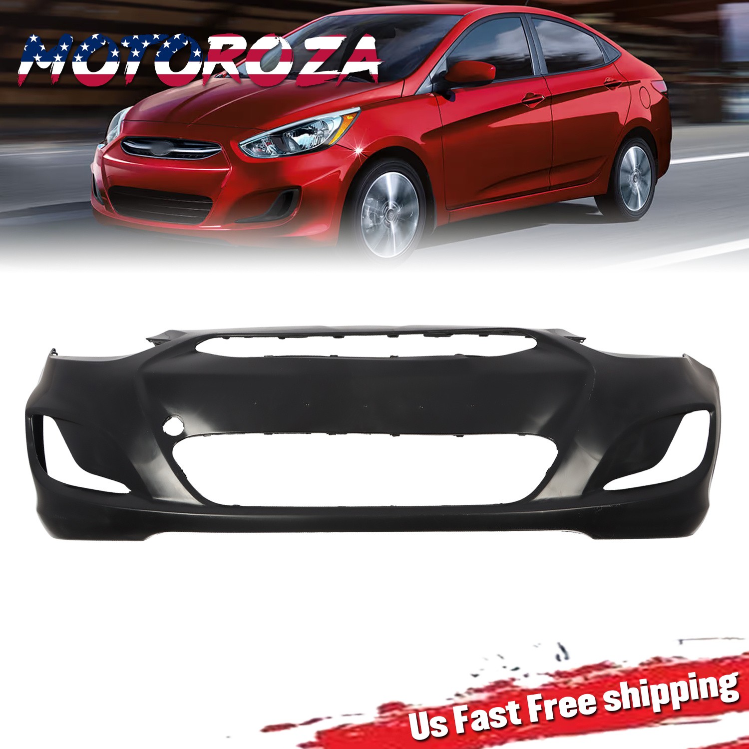 Fit for 12-17 Hyundai Accent Sedan/Hatchback Front Bumper Cover HY1000188