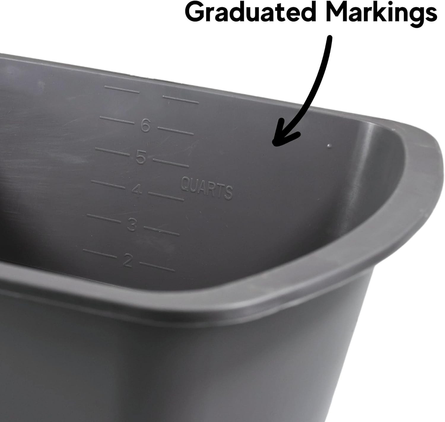 Wash Basins [5 Pack] – Rectangular Plastic 7-Quart Graduated Hospital Soaking