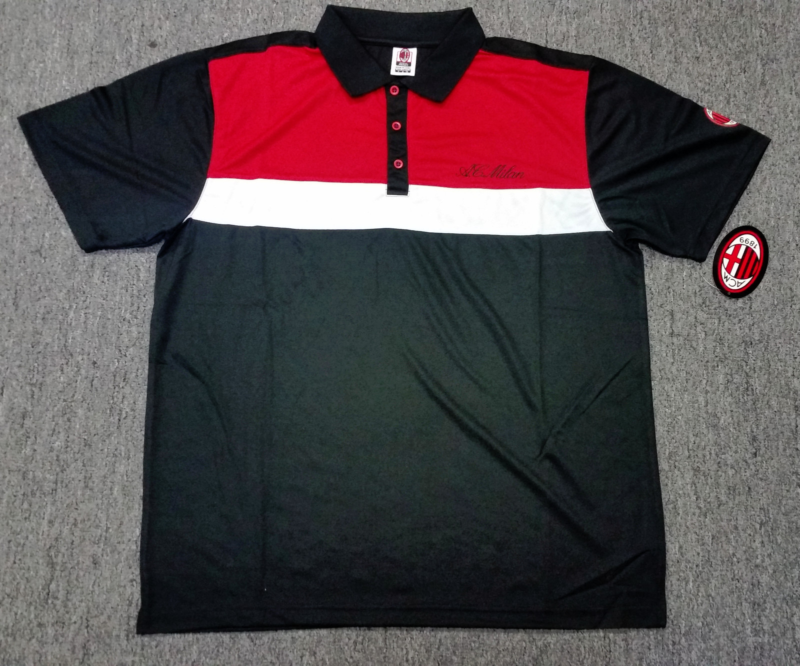 A.C Milan Official Licensed Polo Rhinox Black
