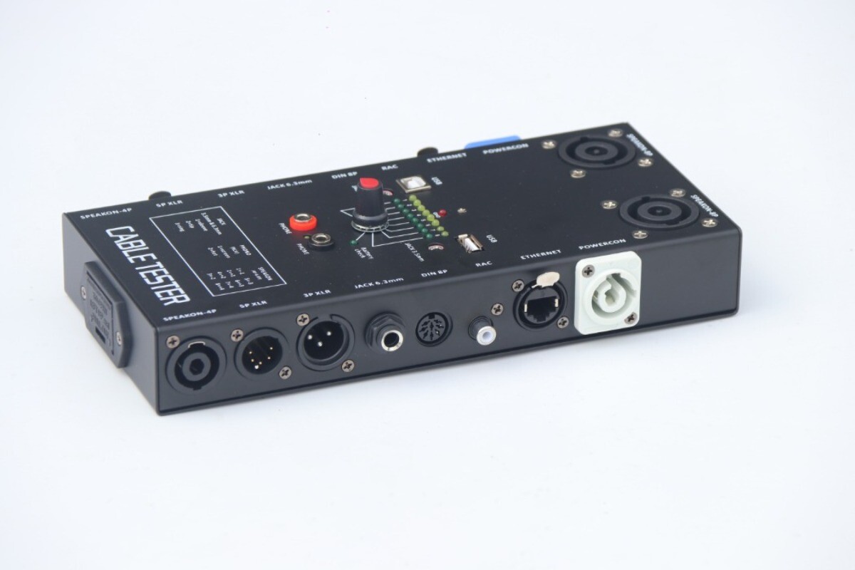 Pro Cable Tester 3pin & 5pin XLR with Powercon True1 Connectors Cable Testing