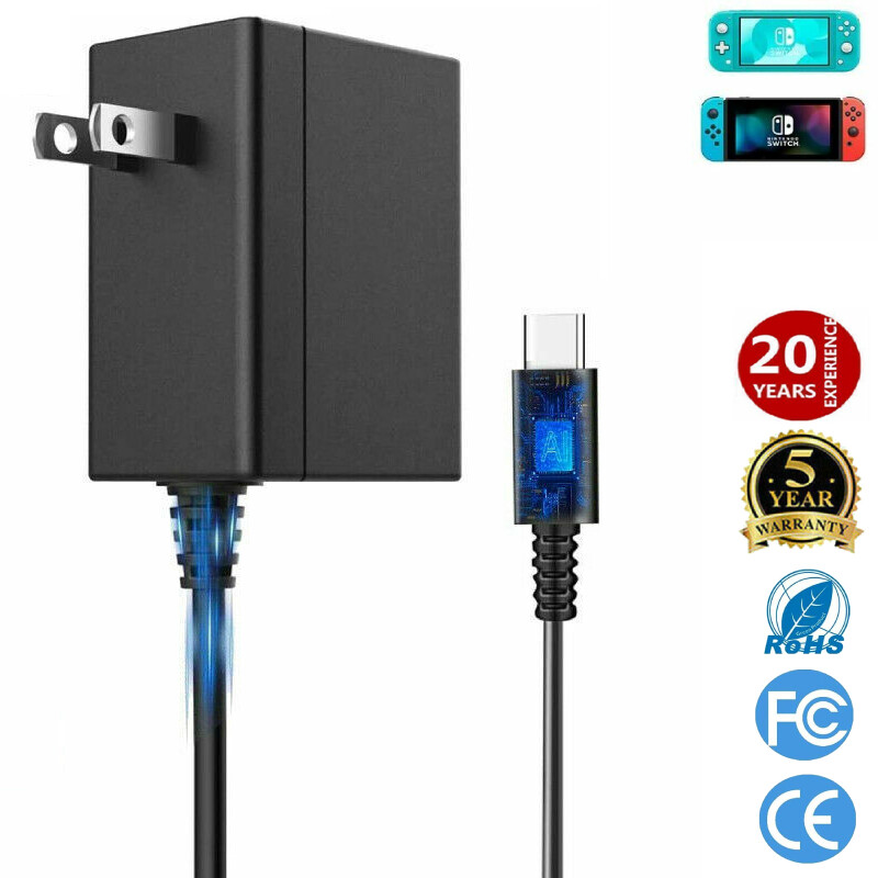 FAST CHARGER CABLE For Nintendo Switch/Lite AC Adapter Power Supply Type C
