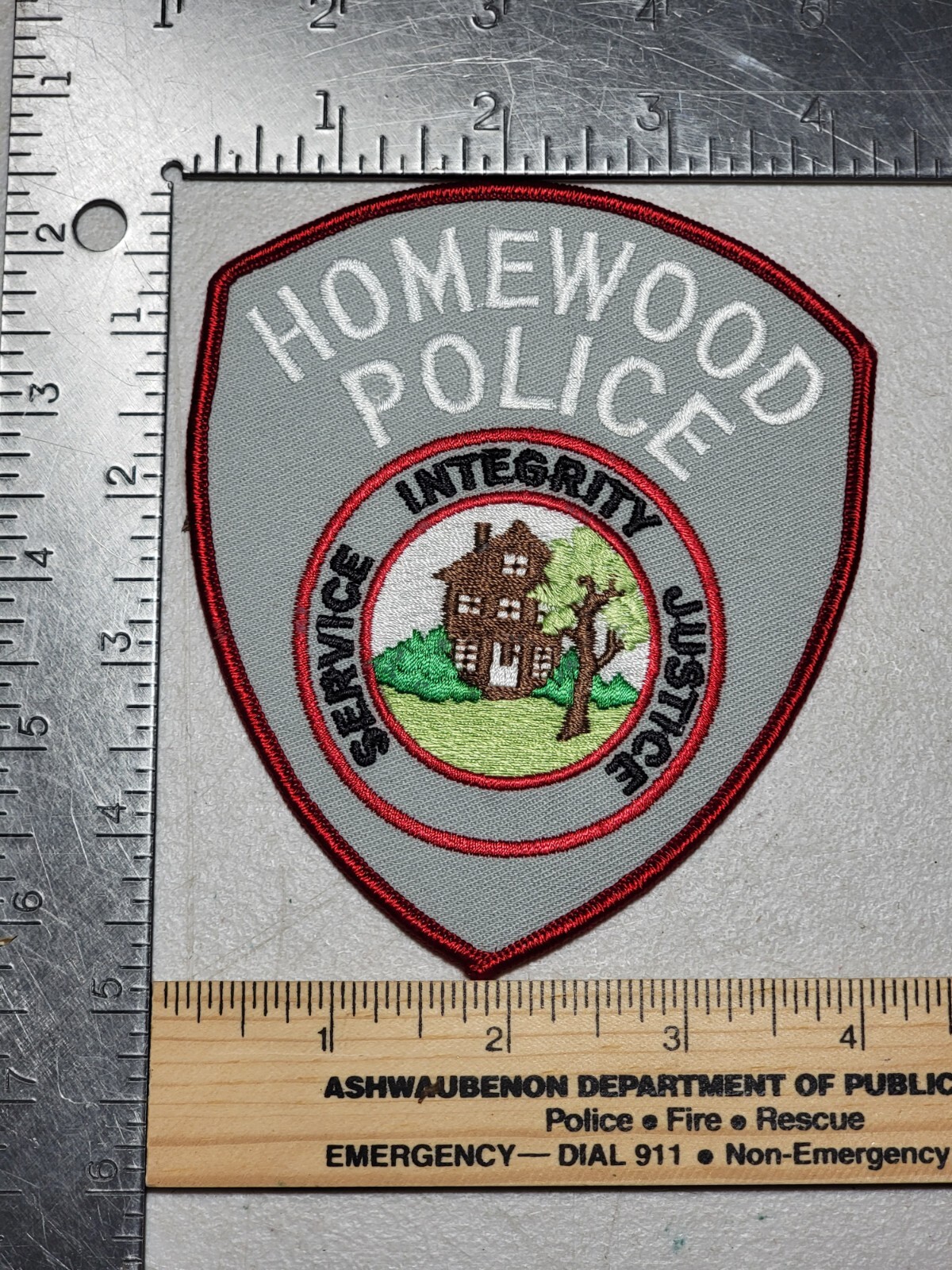 Bin1 B16 Police patch patches Homewood Illinois