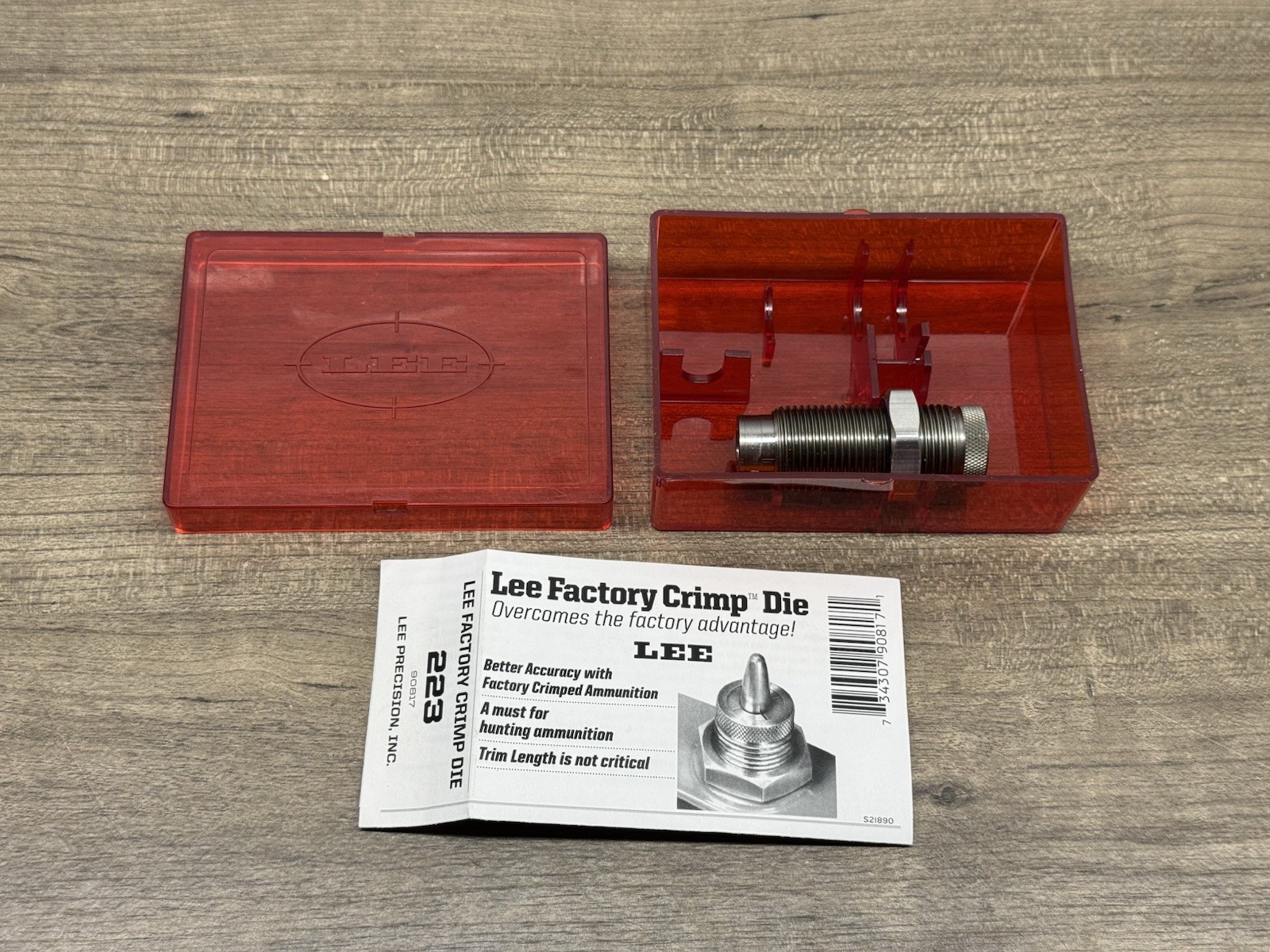 Lee Precision Factory Crimp Die 223 Remington 90817 .223 Rem -Great Condition