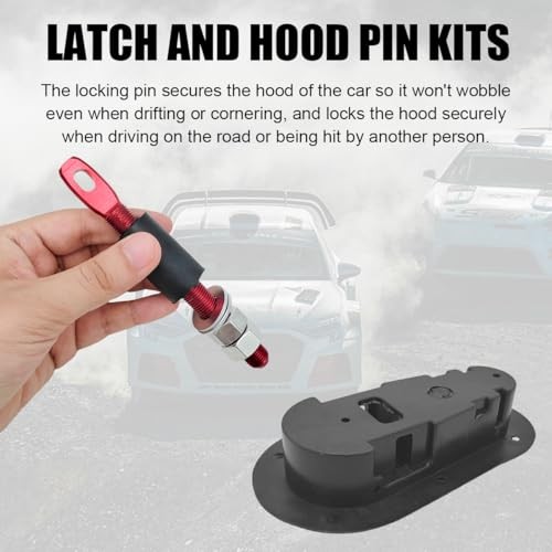 Flush Hood Latch & Pin Kit - Durable Engine Bonnet Quick Release Latch & Pin