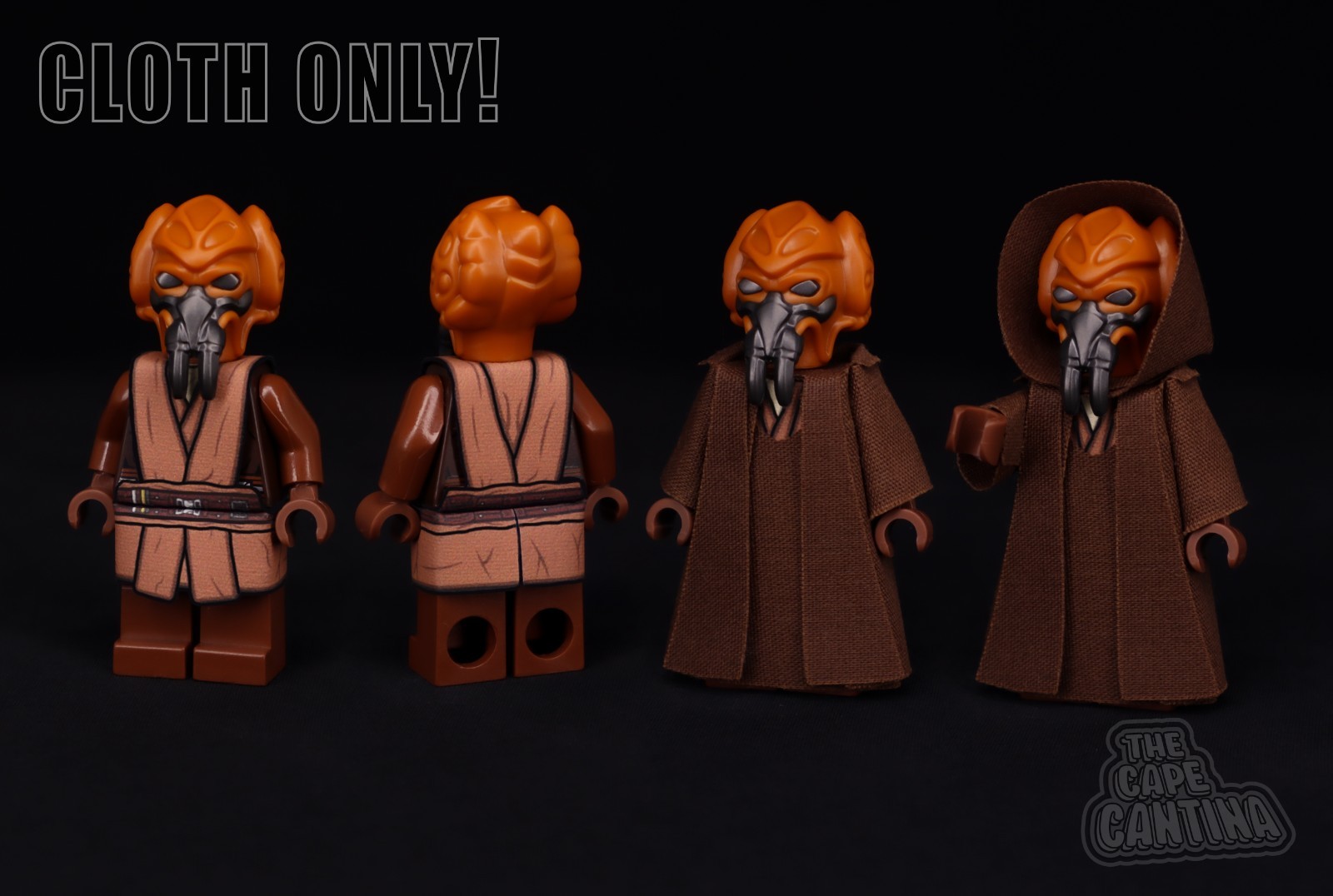 LEGO Star Wars Plo Koon Jedi Cloak Cape Custom Cloth Minifigure Accessory NEW