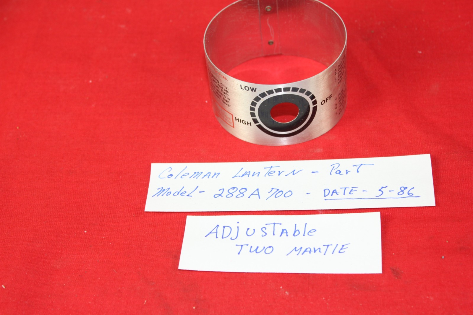 Coleman 288A Lantern - COLLAR  Cage Rest   5 / 86