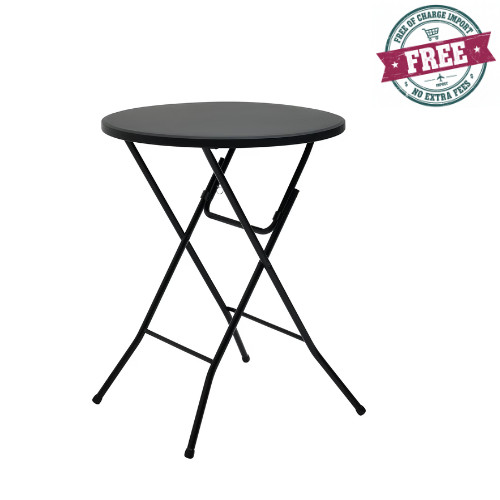 Mainstays 31" Round High-Top Cocktail Folding Table, Black