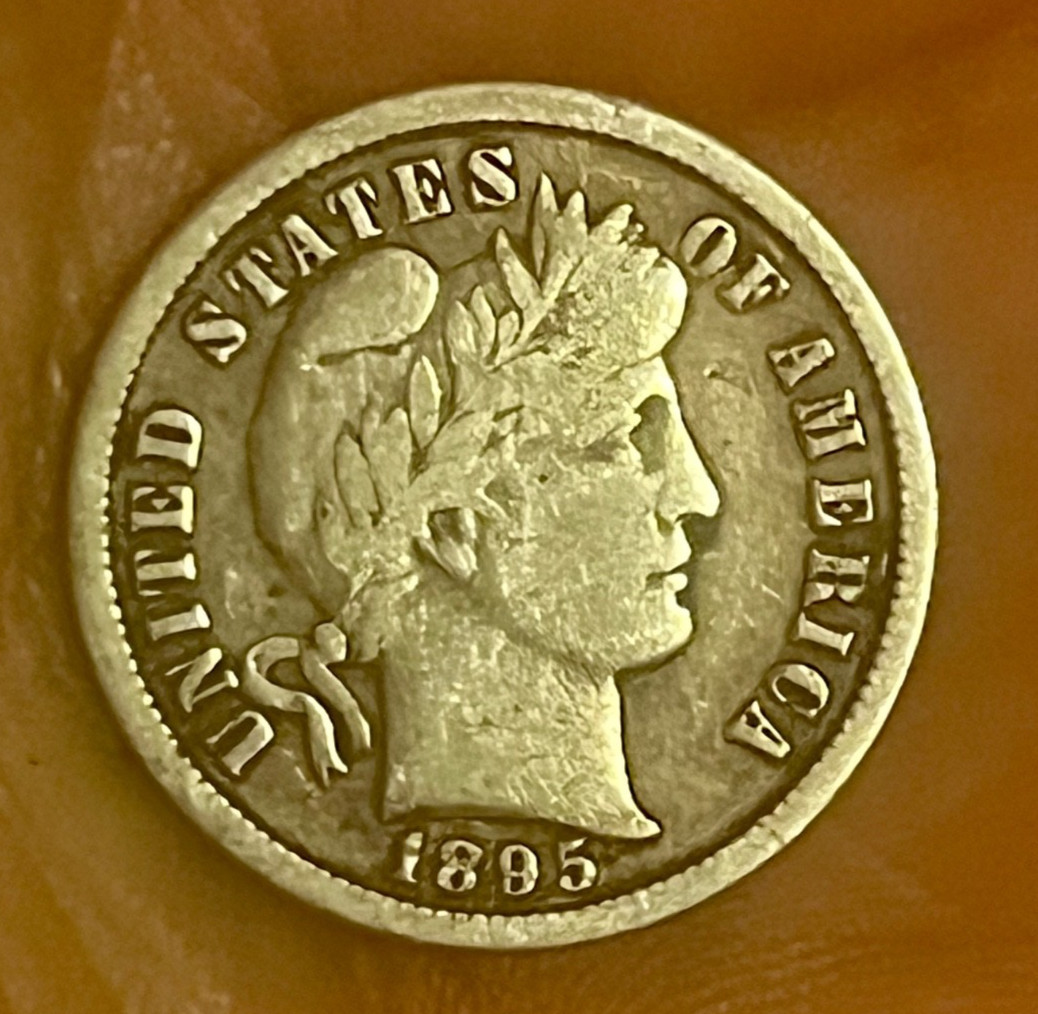 1895-s barber Dime , Fine , better date & Grade