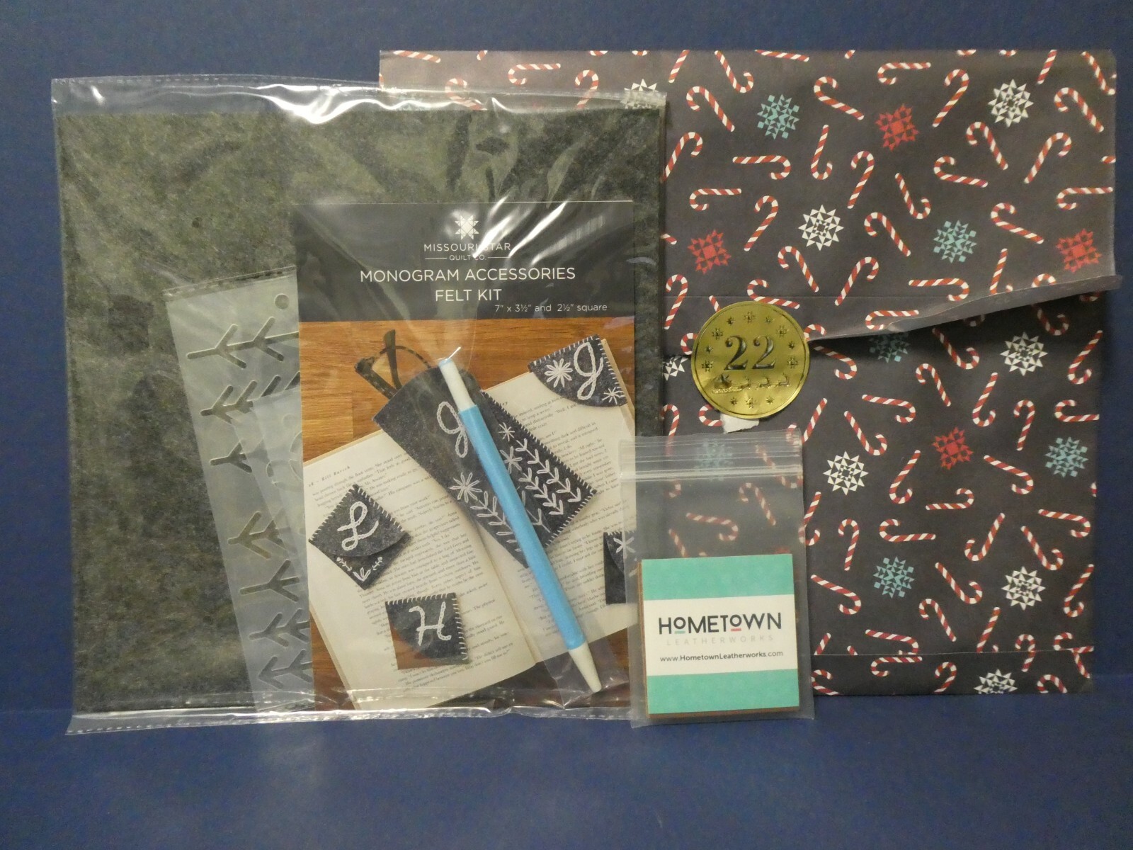 NEW,UNUSED MSQC 2024 JENNY'S COUNTDOWN CHRISTMAS MONOGRAM ACCESSORIES FELT KIT