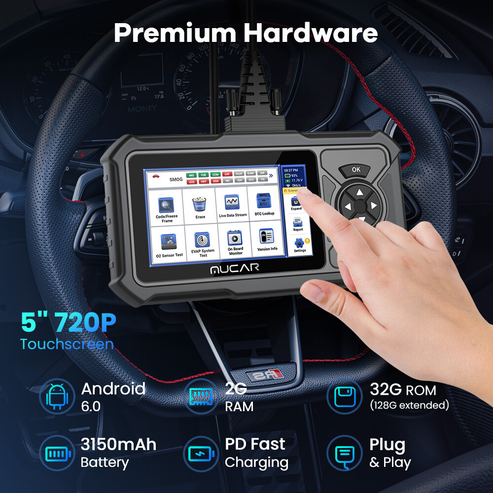 MUCAR CDE900 PRO OBD2 Scanner Diagnostic Tool All System OBDII Car Code Reader