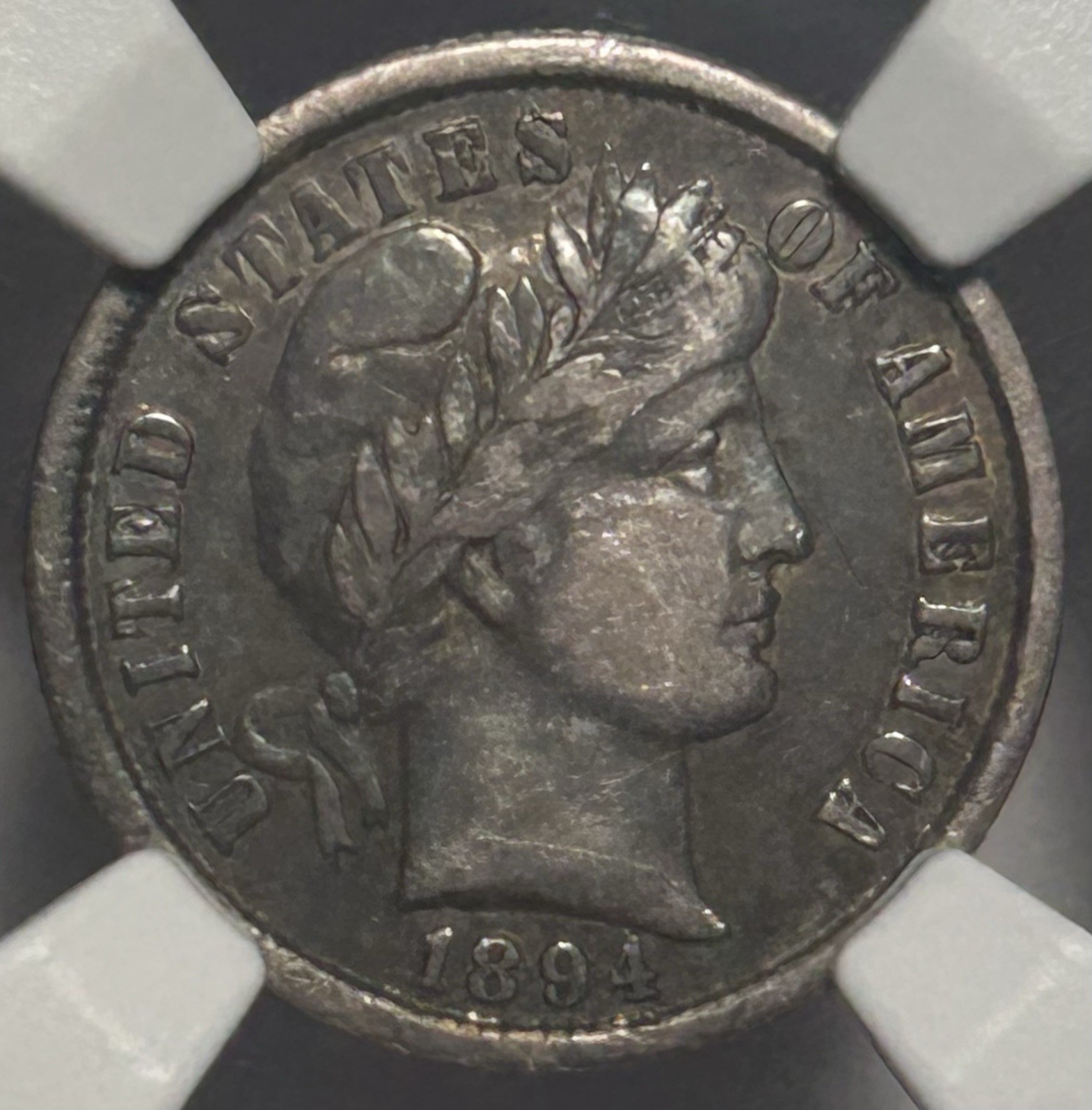 1894 Barber Dime Coin NGC VF Details Better Coin