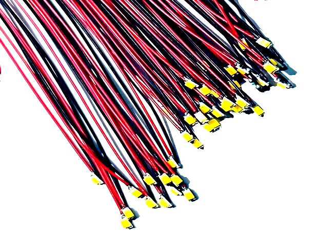SMD LED 0805 Flashing with Cable 7 Colours incl. Resistor up to 16V