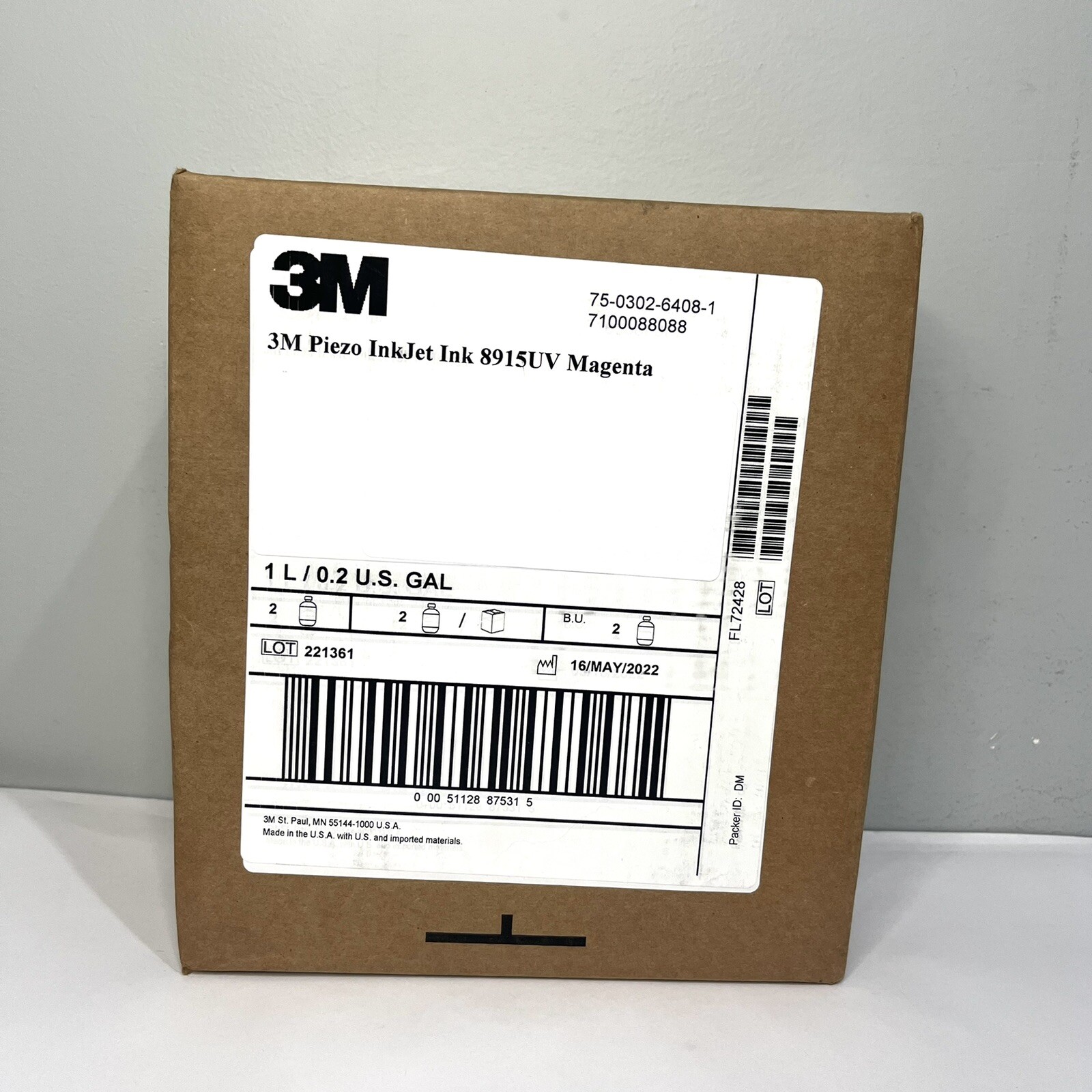 8915UV 3M Piezo Inkjet Ink Magenta 2-1 Liter Bottles For EFI H1625-RS  Printers