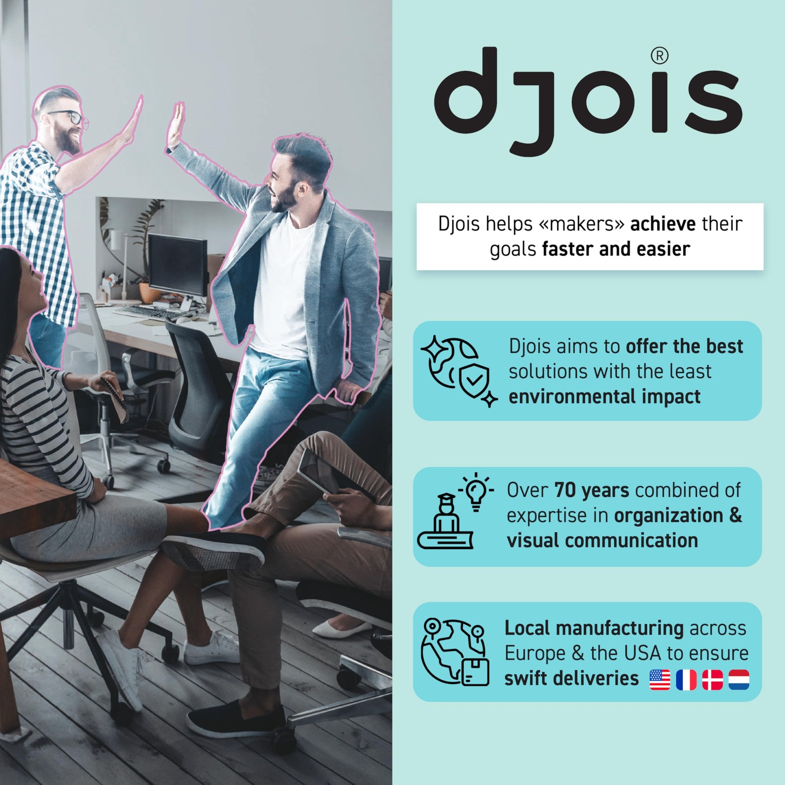Tarifold DJOIS Desktop Reference & Display System - Durable Metal Base & Polypro