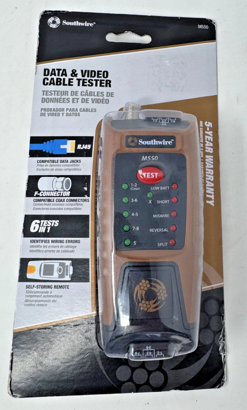 Southwire M550 Professional Data & Video Cable Tester