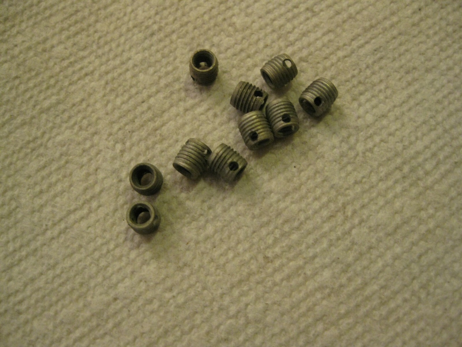 #8-32 Tap-Lok Hole Series Thread Insert 1/4" lg 10pc Cad plated Steel