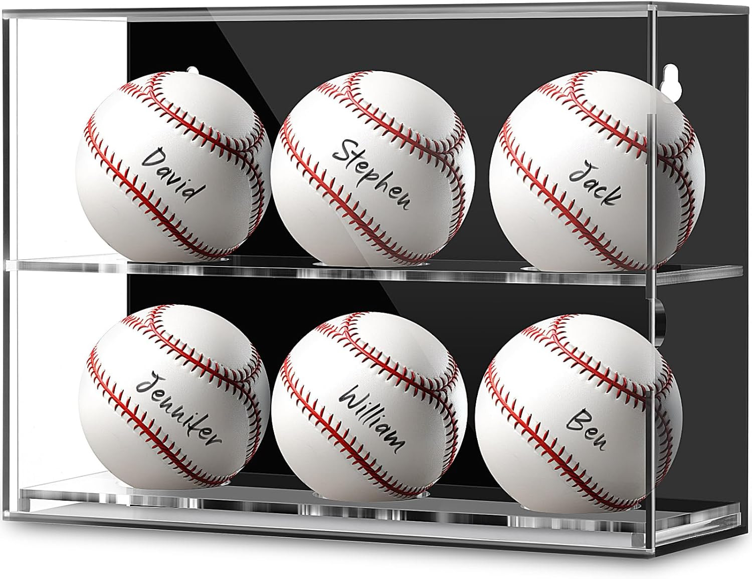 Acrylic Baseball Display Case Wall Mounted Display Holder Shadow Box Clear Baseb