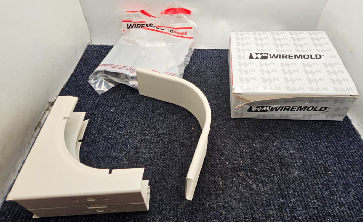 Wiremold 2417DFO-FW: 2400 Series Raceway Fiber-Ready Divided Internal Elbow