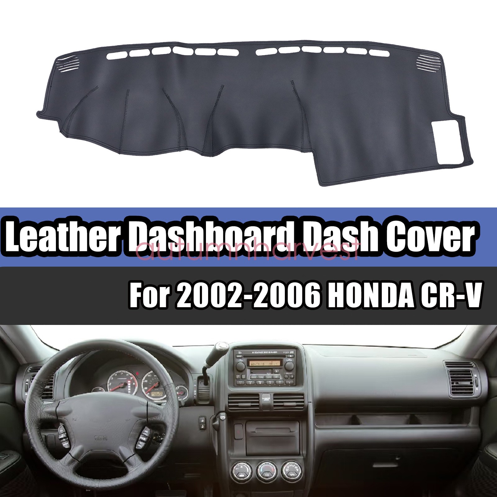 Fits 2002 2003 2004 2005 2006 Honda CR-V Dashboard Dash Cover Mat Dashmat Black