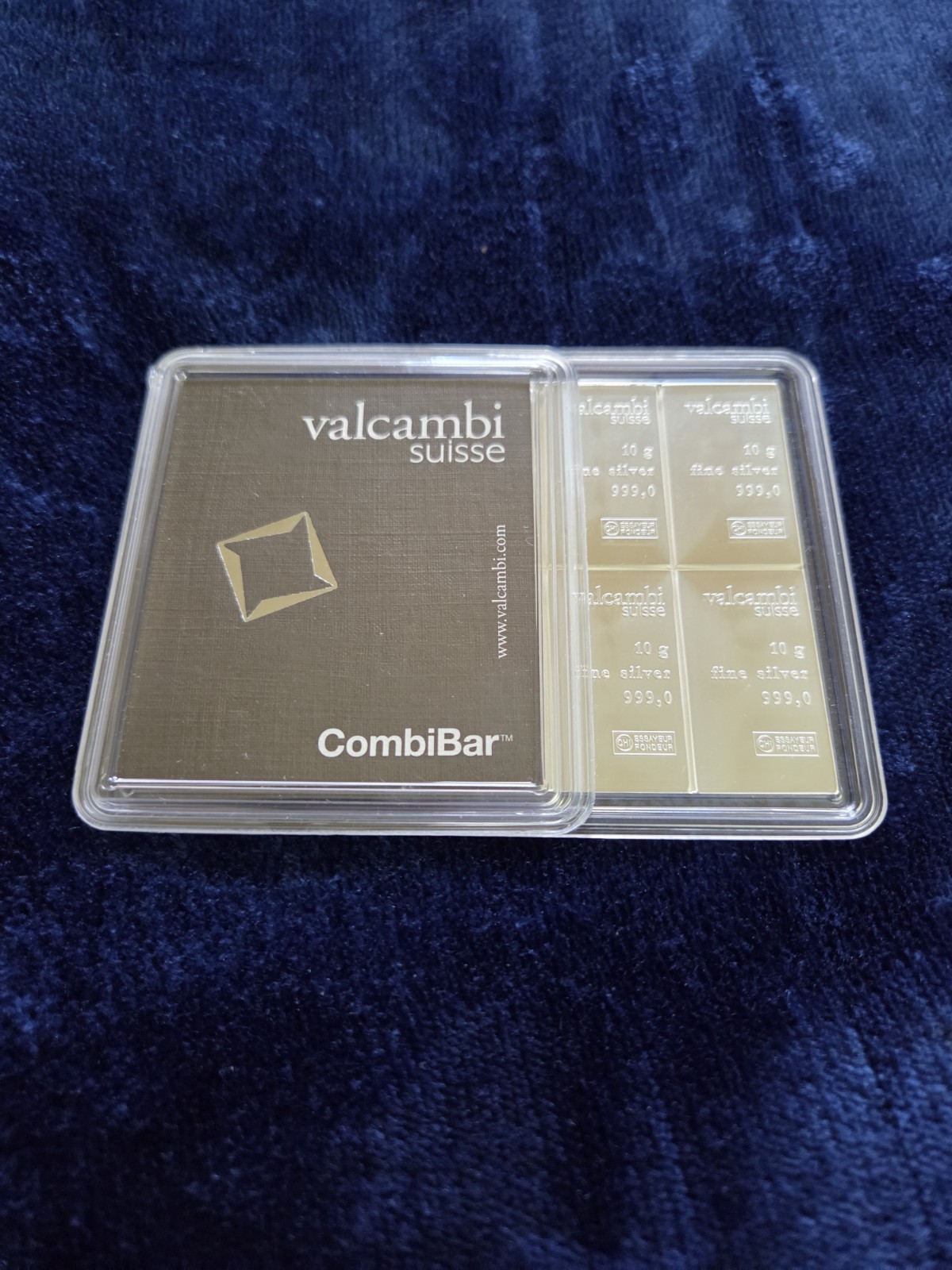 Valcambi Suisse Mint 100gram(10 x 10g) .999 Pure SILVER Bullion CombiBar