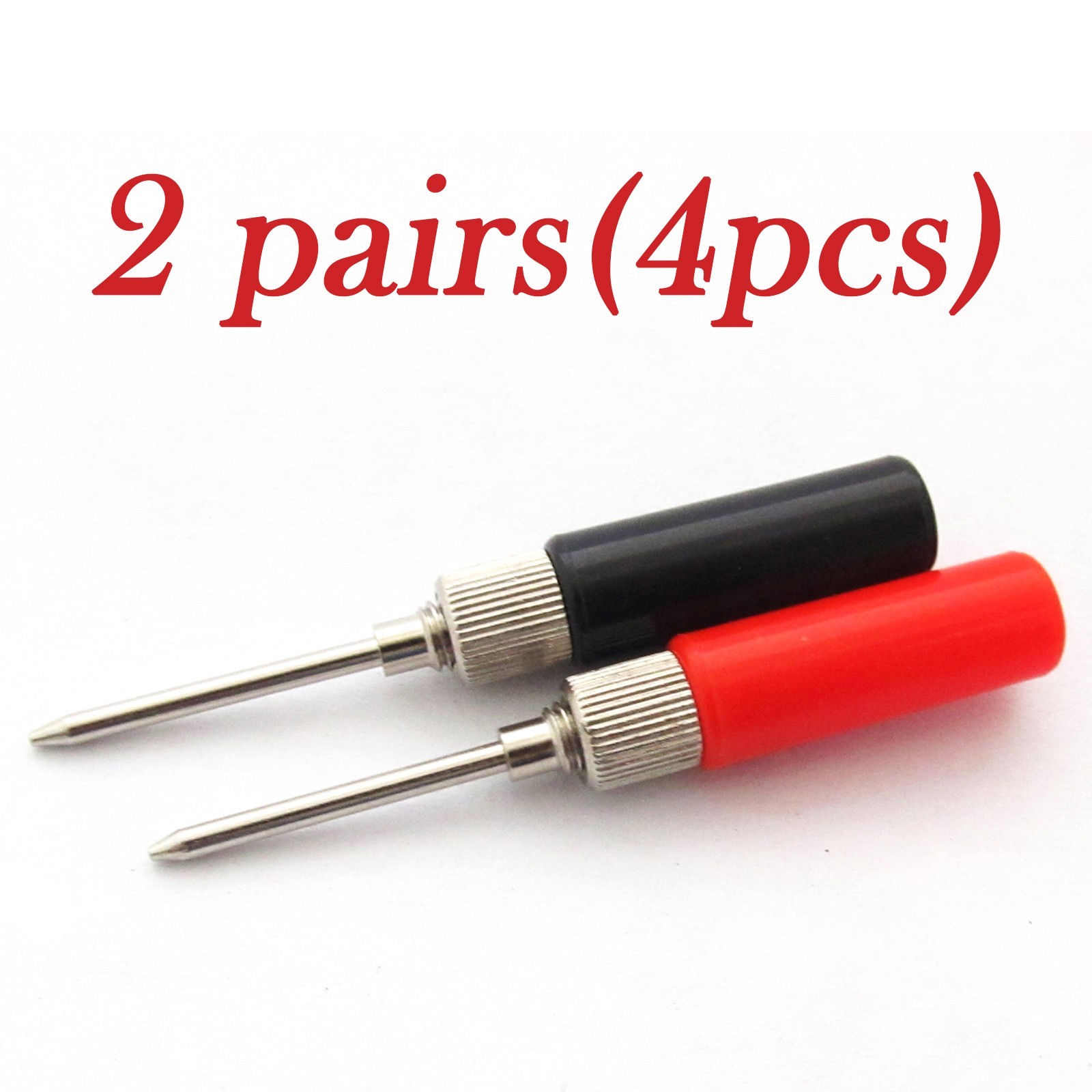 4Pcs DIY Multimeter Test Probe Short Handle No Solder Assembly Without Cable