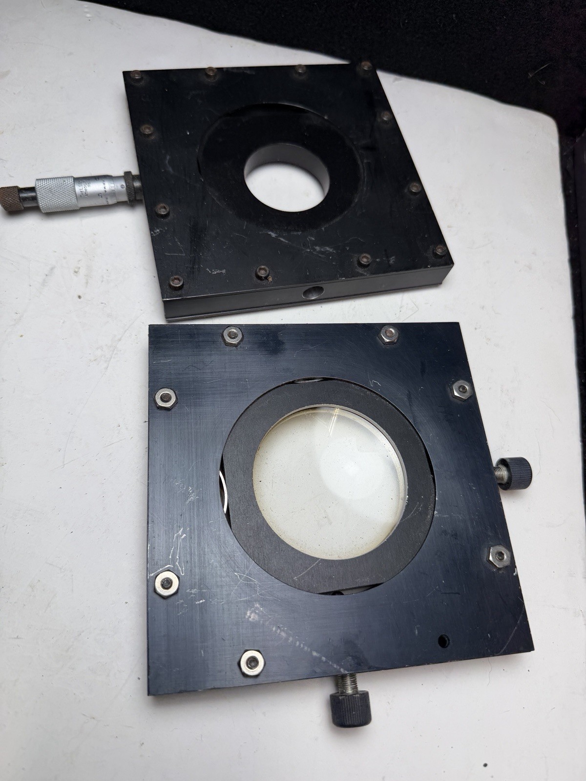 Vintage Laser / Optic stands parts from closed College Laser Lab set D