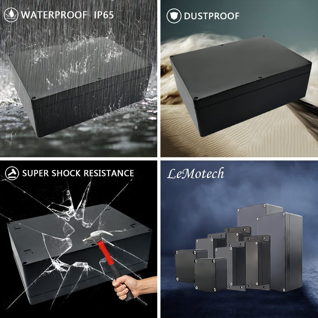 Project Box ABS Plastic Waterproof Dustproof Electrical Junction Box Outdoor...
