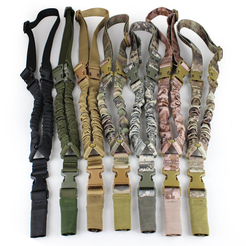 WST Tactical Single Point Sling Bungee Adjustable Quick Hook Rifle Sling Hunting