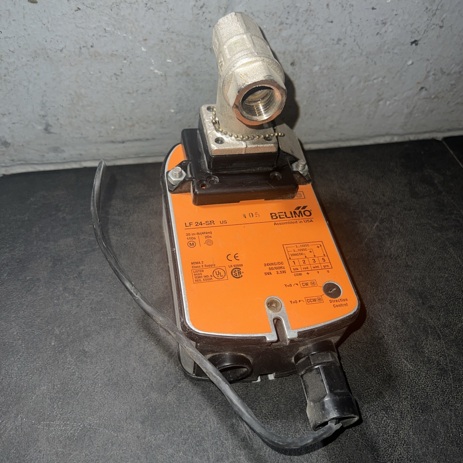 BELIMO LF24-SR US SPRING RETURN ACTUATOR 35 LB IN 24VAC