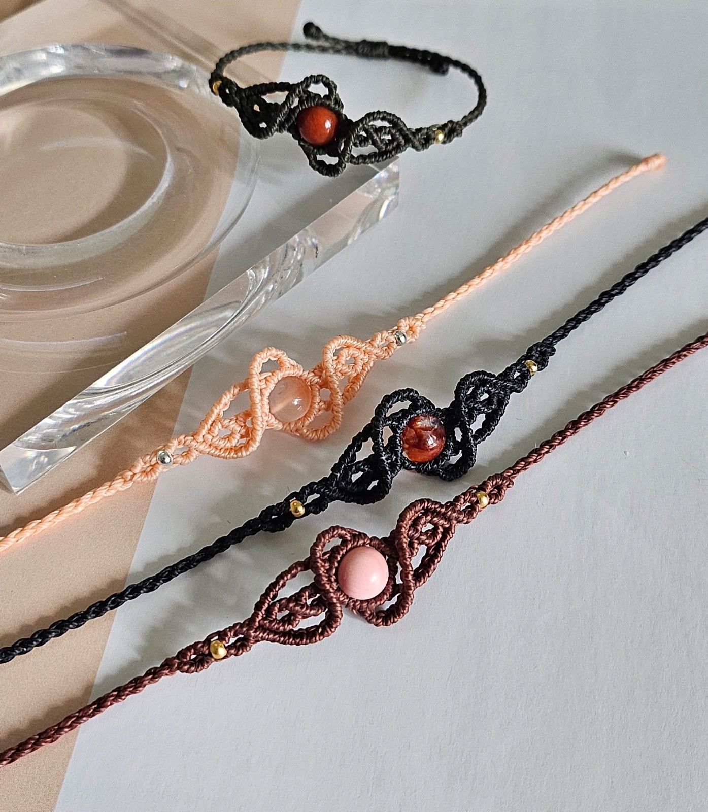 Handmade Healing Stone Macrame Bracelet/Friendship Bracelet