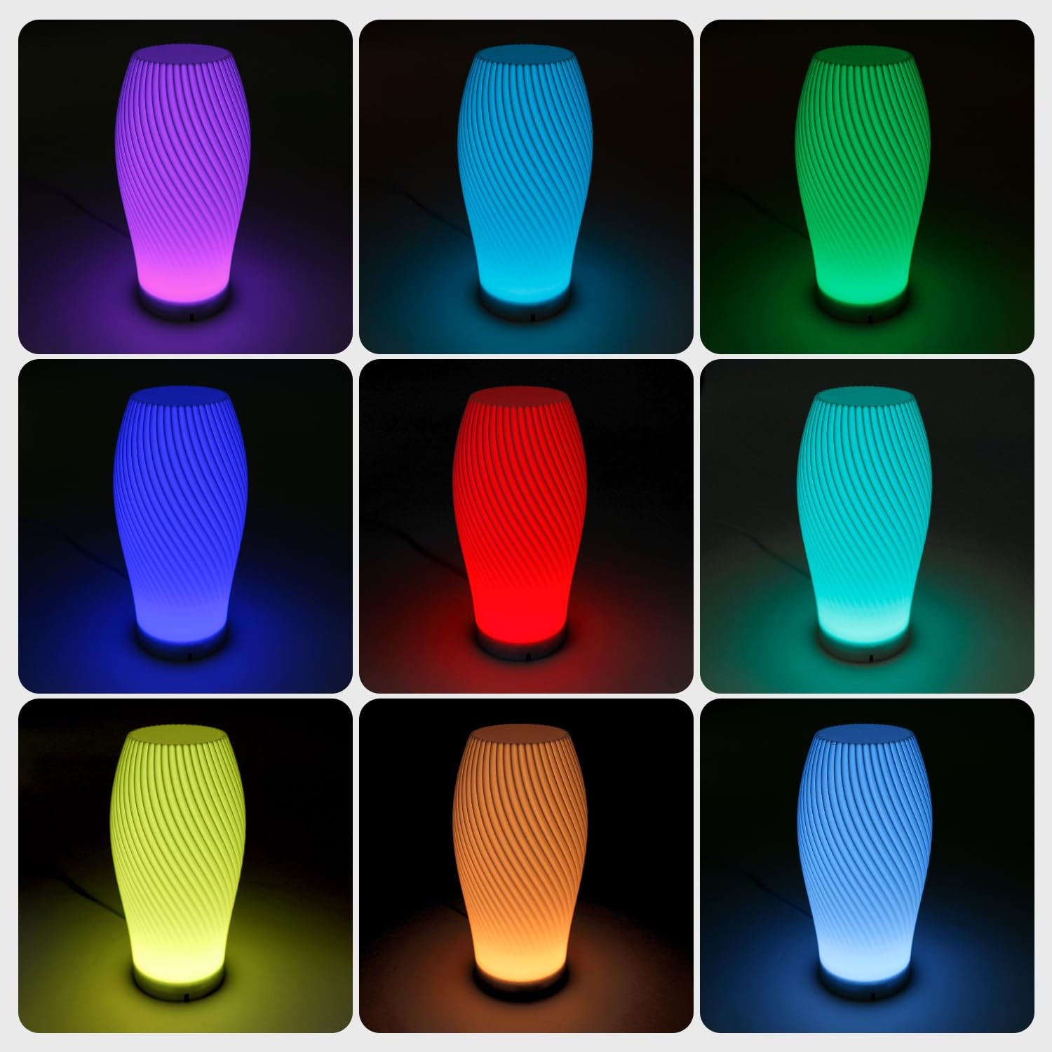 RGB 3D Printer LED Lamp Kit with Remote Control - 10 Set, USB Powered