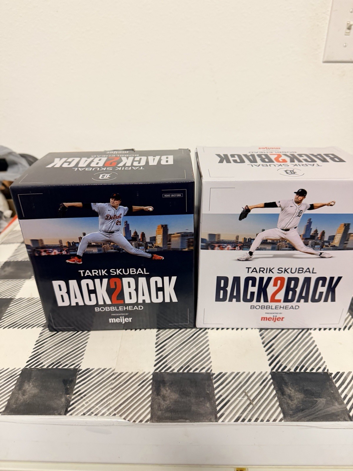 Tarik Skubal Complete Bobblehead Set Back2Back Detroit Tigers - 2 Bobbleheads
