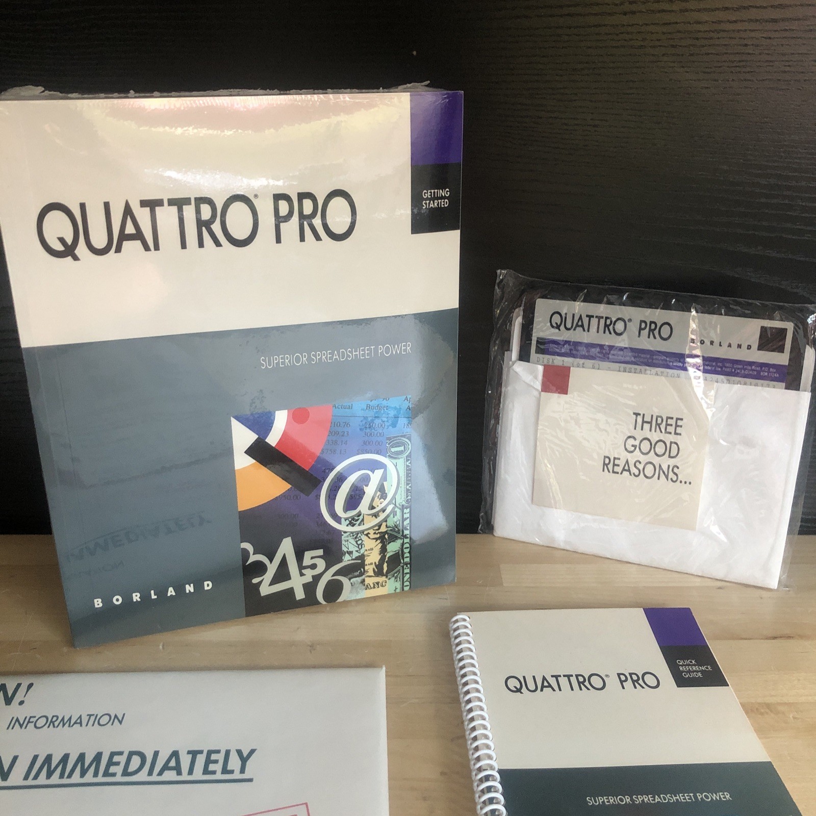 Borland Quattro Pro  V 2.0 - User's Guides & 5.25" Floppy Discs New and Sealed