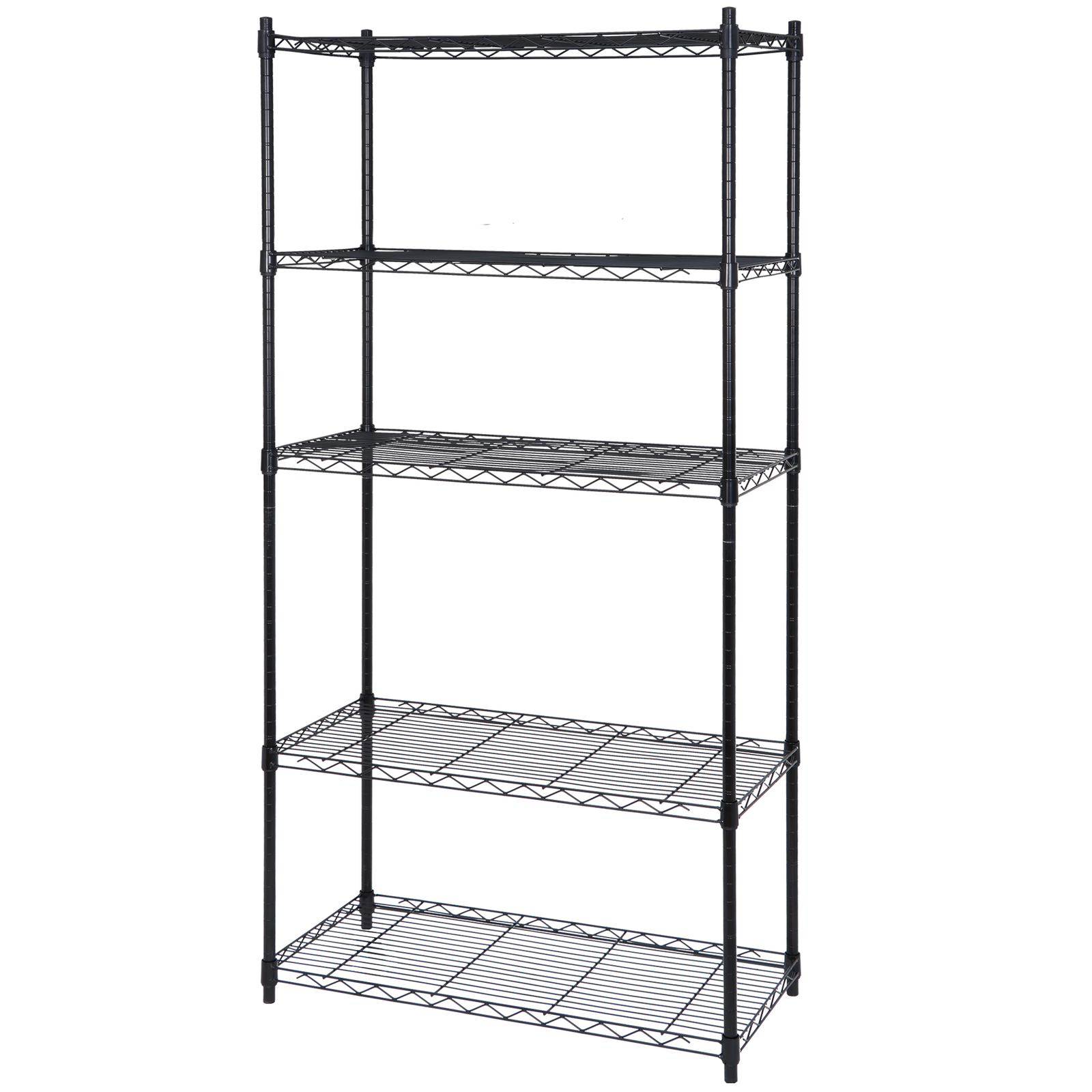 5 Tiers Wire Shelving Unit Rack Large Space Adjustable Storage Shelves Kitchen