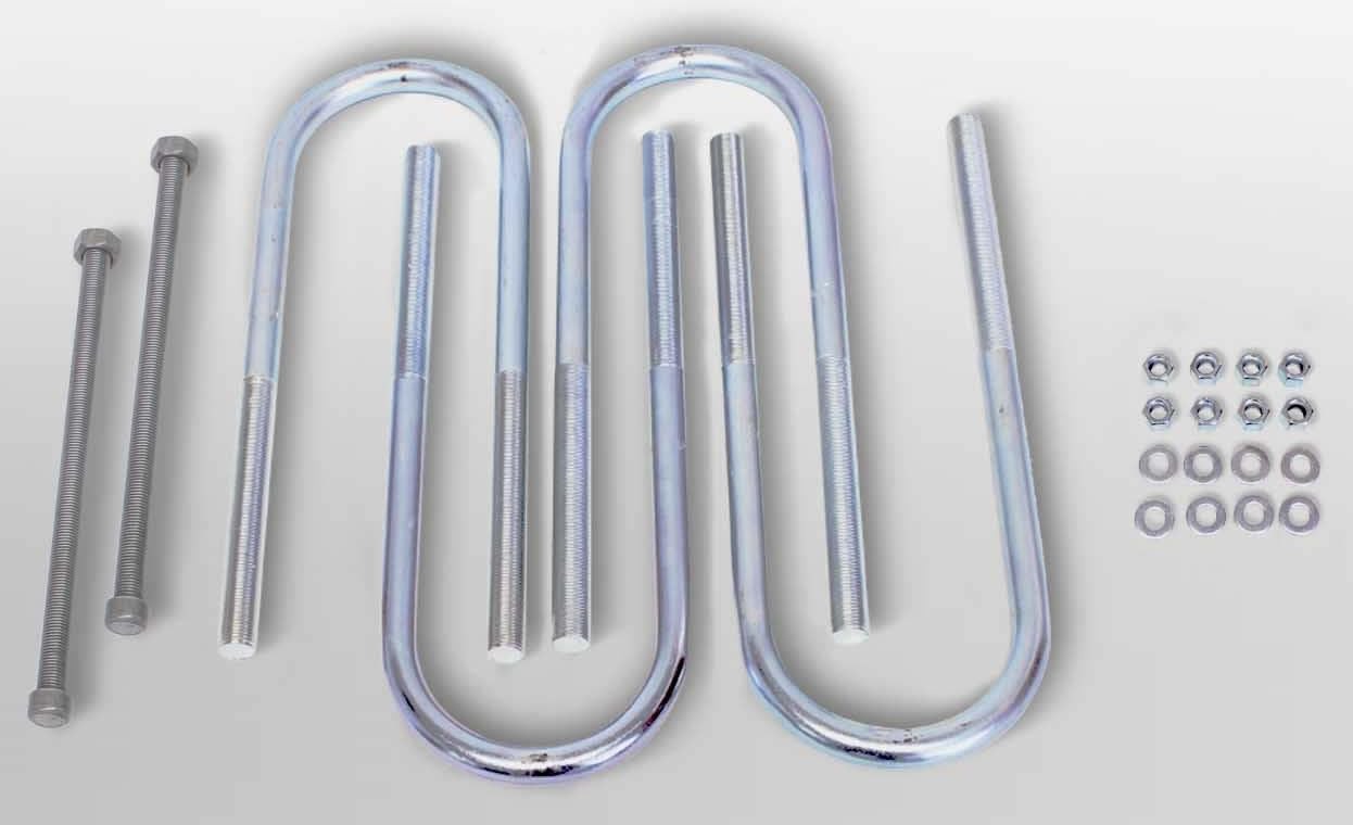 Heavy-Duty Silver U-Bolt Kit for Dodge Diesel Trucks