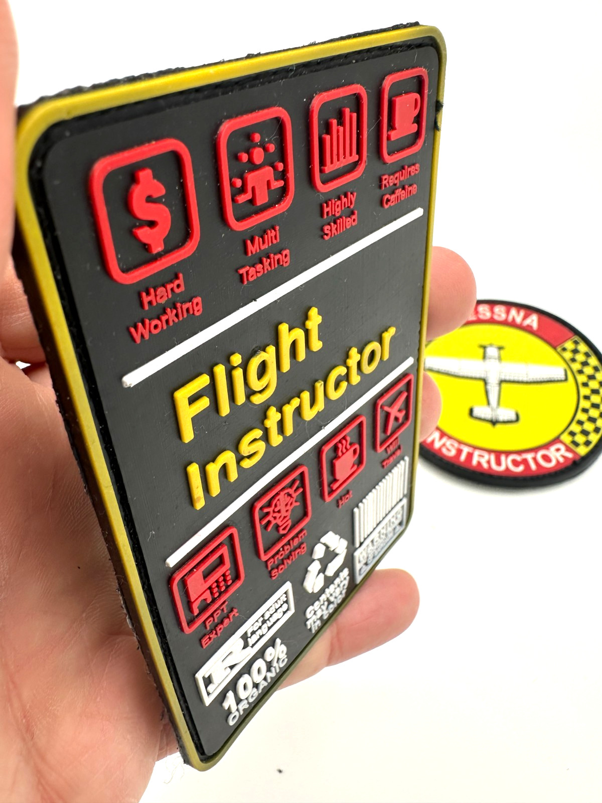 FLIGHT INSTRUCTOR /CESSNA INSTRUCTOR BUNDLE - HIGH QUALITY PVC PATCH