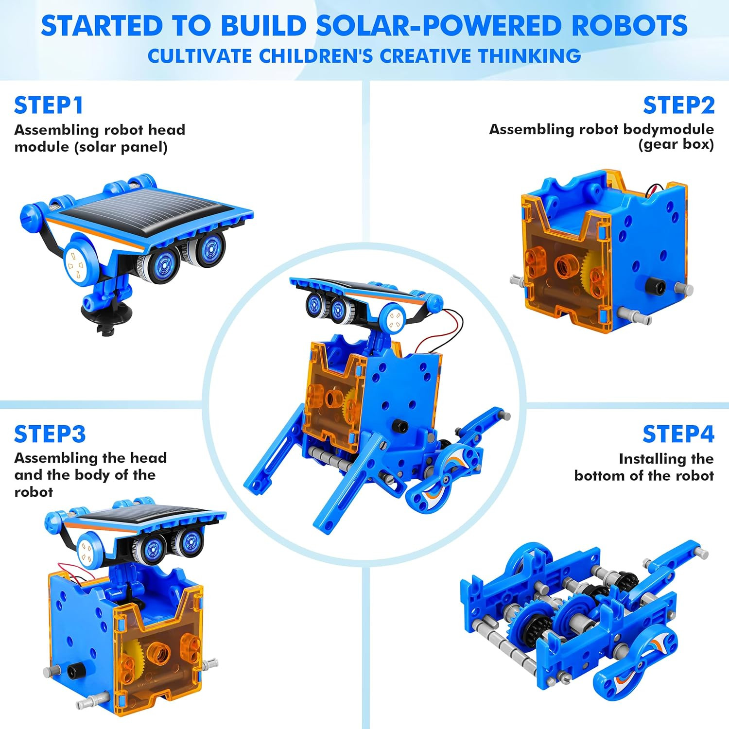 STEM 13-In-1 Education Solar Power Robots Toys for Boys Age 8+ , Educational Toy