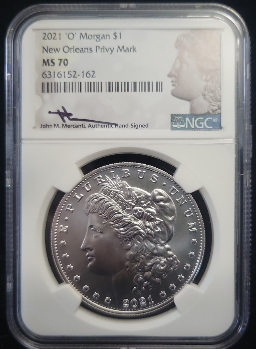 2021 O Morgan Silver Dollar NGC MS70 | Mercanti Signed | FLAWLESS