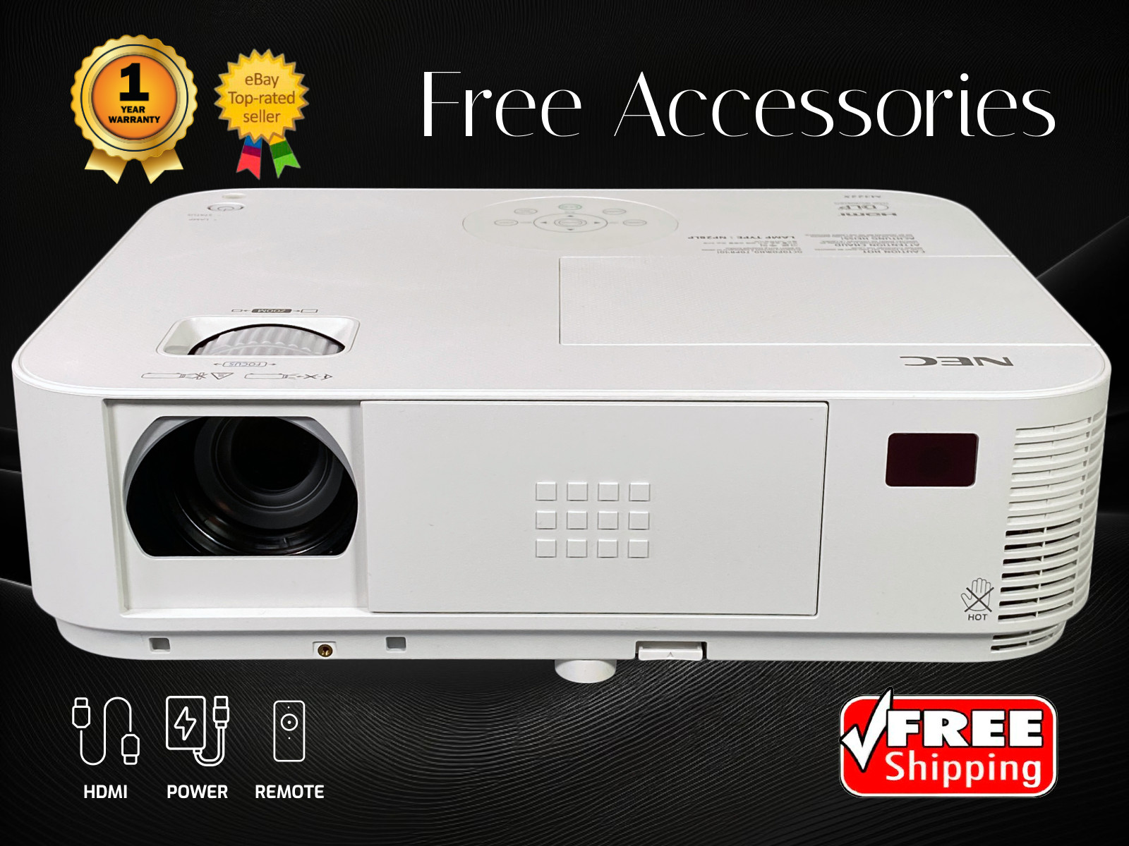 NEC NP-M322X DLP Projector Lamp Life Up to 8,000 Hours 3200 Lumens 2160p w/Kit ✅