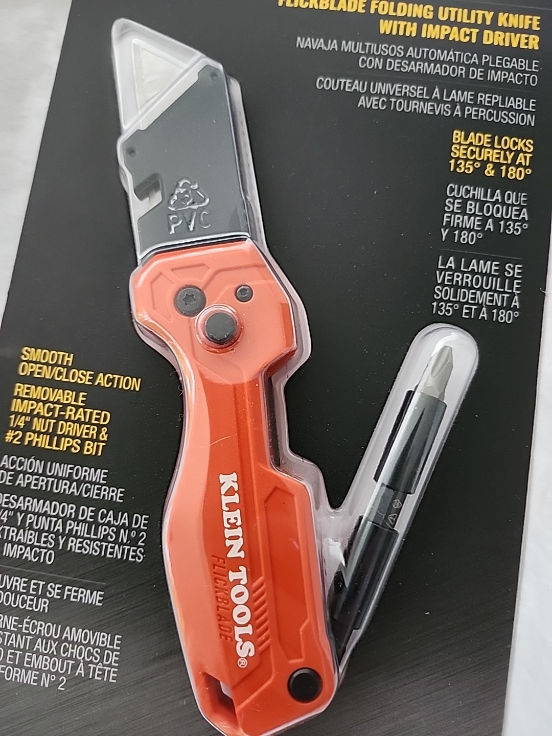 Klein Tools 44304 Folding Utility Knife With Driver New (D5)