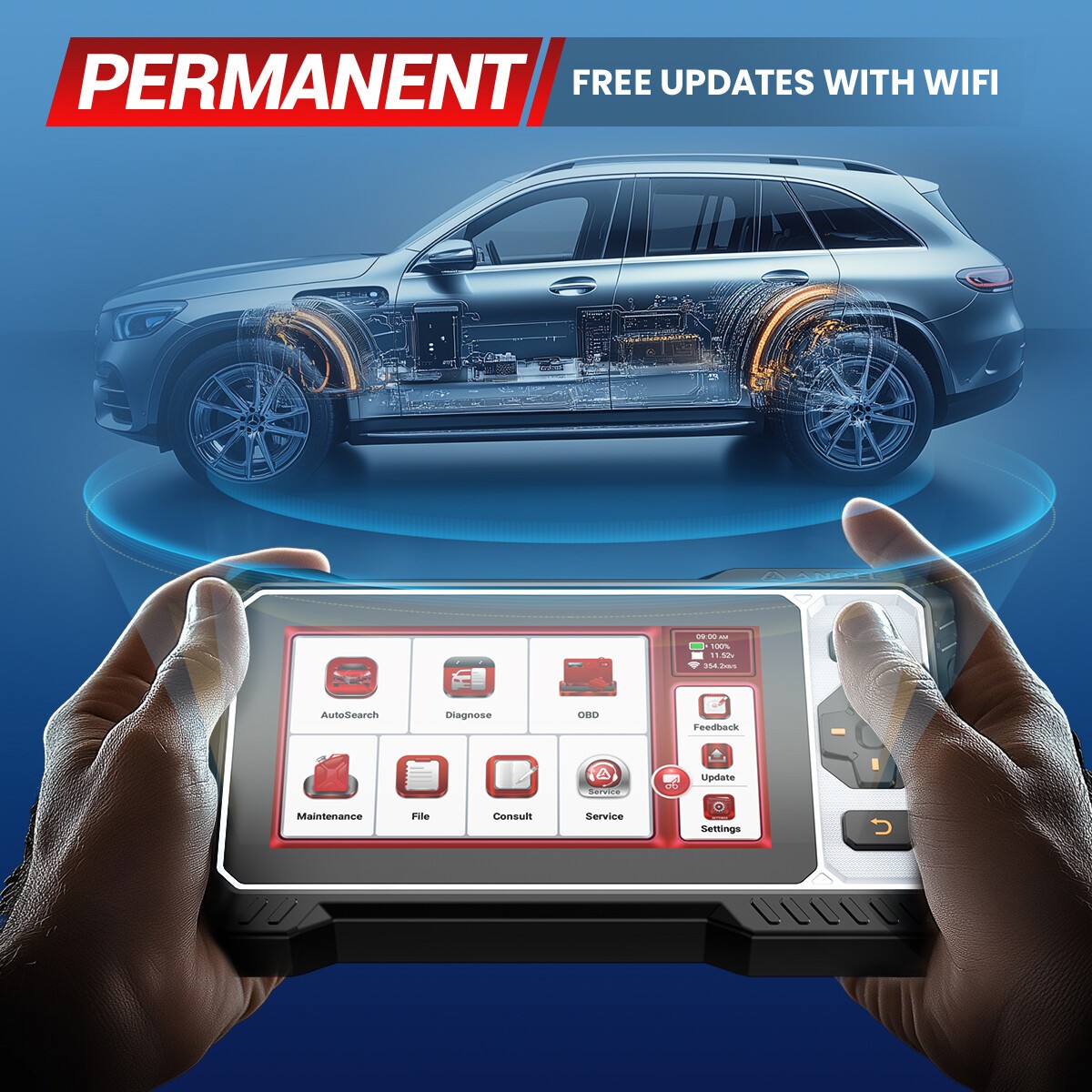 ANCEL Bidirectional OBD2 Scanner All System Auto Diagnostic Tool ABS DPF Reset