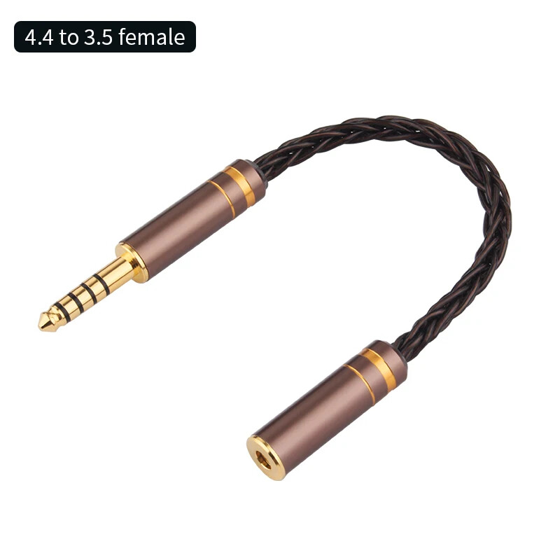 Hifi Sterling Silver Balanced Audio Cable 2.5 to 3.5 female AUX cable adapter