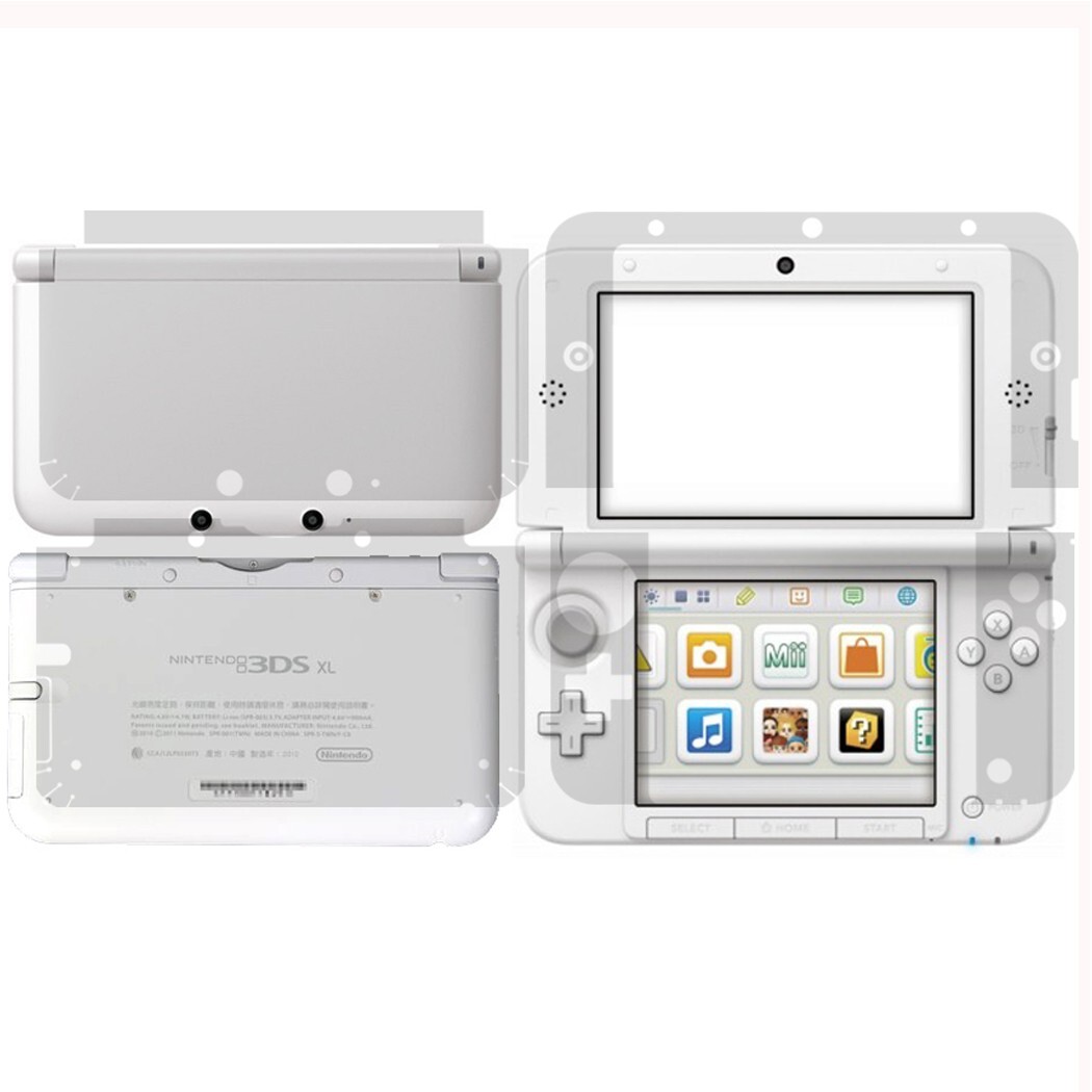 Transparent Clear Vinyl Decal Skin Sticker Cover for Nintendo 3DS XL/LL