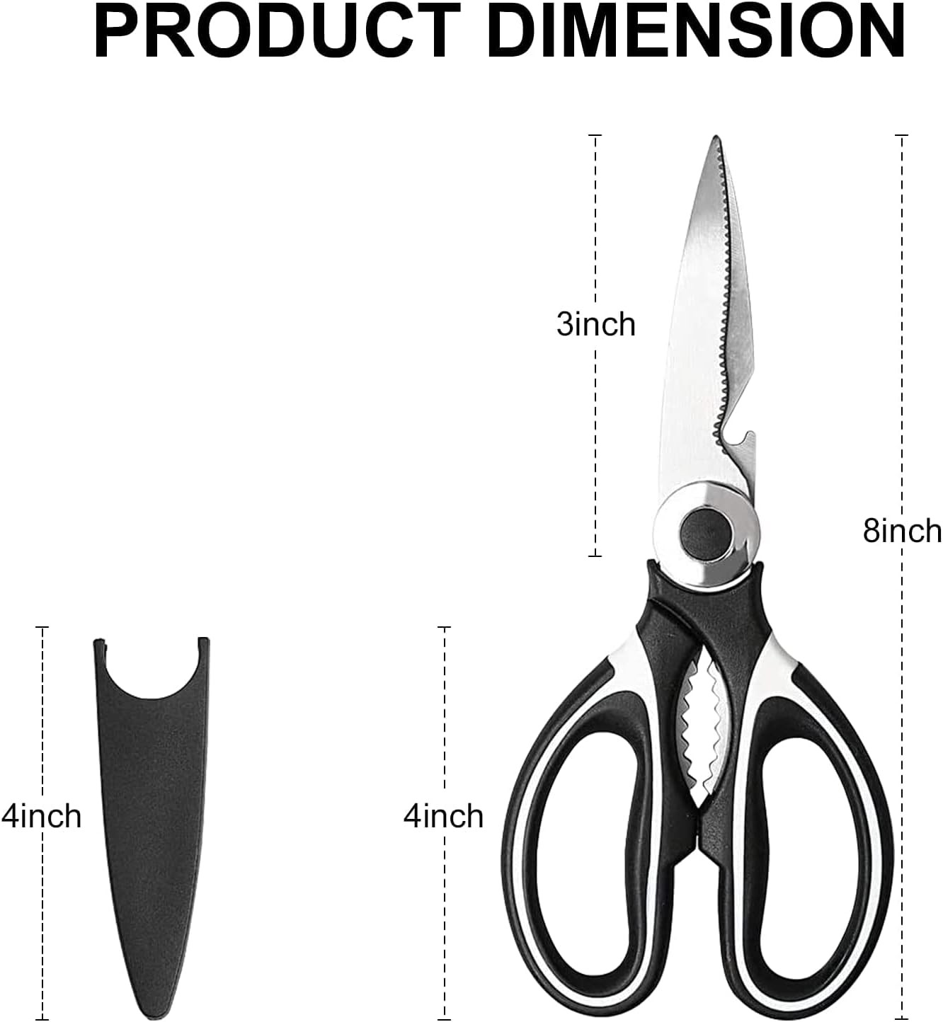 Kitchen Shears Multi Purpose Strong Stainless Steel Kitchen Utility Scissors